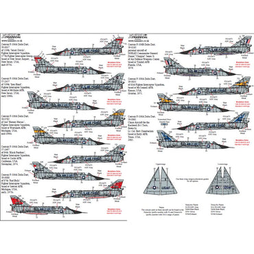 Xtradecal X72247 Convair F-106A/B Delta Dart Part 2 1:72 Decal Set