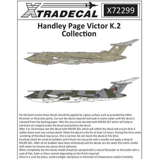 Xtradecal 72299 Handley Page Victor K.2 Collection 1:72 Decal Set