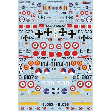 Xtradecal Lockheed F-104 Starfighter Collection Pt 2 1:72 Aircraft Decals X72315