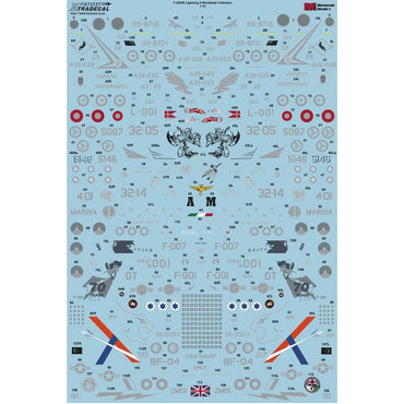 Xtradecal X72338 F-35A/B Lightning II Worldwide Aircraft Model 1:72 Decal Set