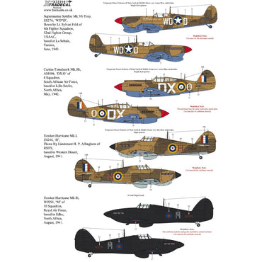 Xtradecal 72344 Desert Air War WWII Collection Part 1 1:72 Model Kit Decals