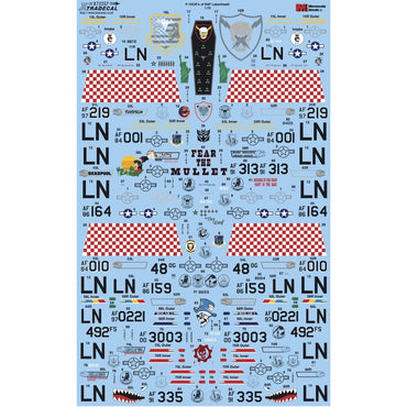 Xtradecal 72357 RAF Lakenheath Boeing F-15C/E 1:72 Model Kit Decal Sheets