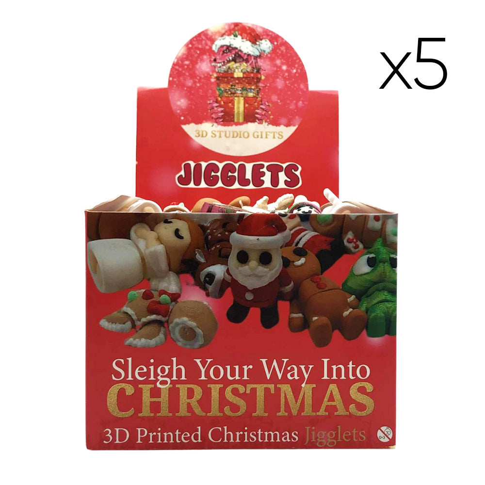 Christmas Jigglets x5 - Cute 3D Printed Articulated Collectible Creatures!
