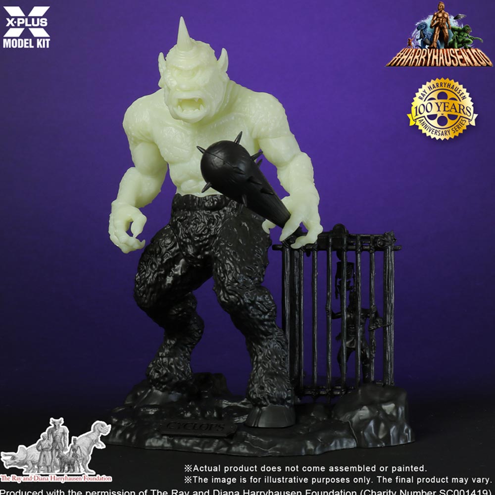 X-Plus Cyclops Glow in the Dark Edition 1:35 Harryhausen Model Kit