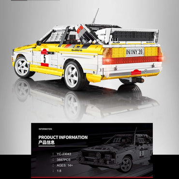 Bole Brick Audi Sport Quattro S1 Group B 1984 Brick Model 3880pcs