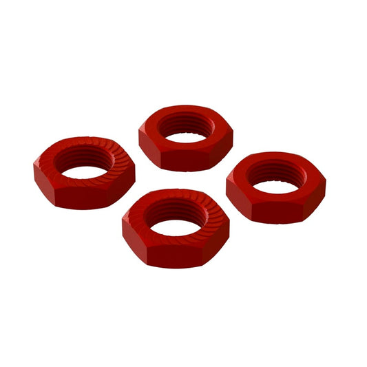 Arrma Aluminum Wheel Nut 17mm Red (4) Typhon 3S RC Car Spares AR310906