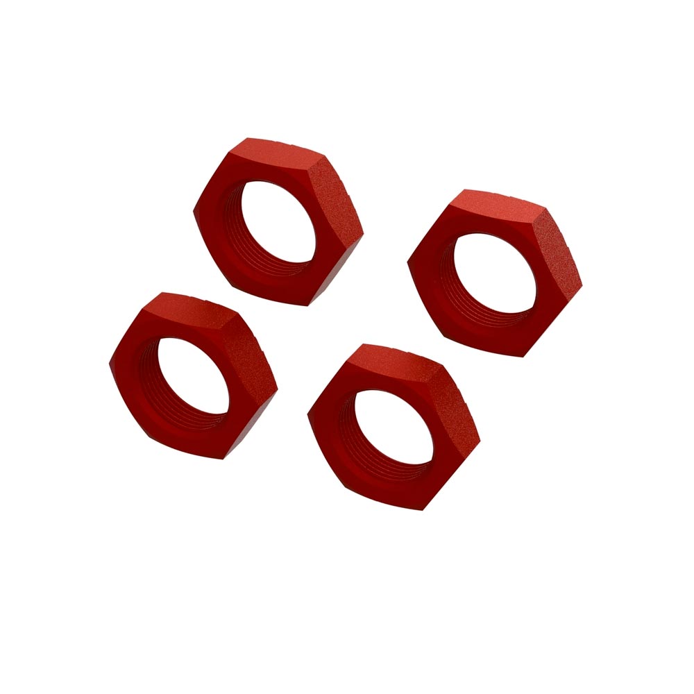 Arrma Aluminum Wheel Nut 24mm (Red) (4) kraton 8S RC Car Spares ARA310929