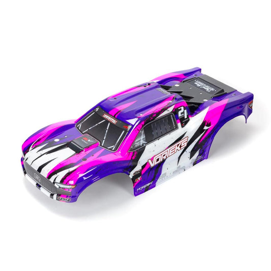 Arrma 402327 VORTEKS 1:10 4X4 BLX Painted Decal Trimmed Body - Purple 402327