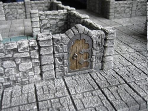 Ziterdes 6079351 Dunkelstadt Dungeon Wall with Door (2)