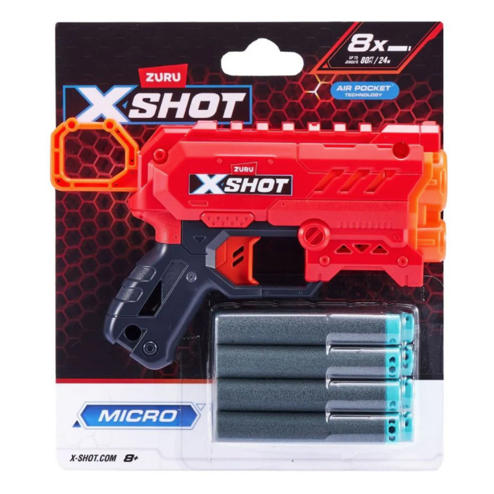 ZURU XShot Micro 2.0 Foam Dart Blaster inc. 8 Darts