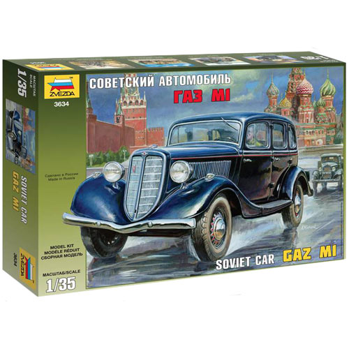 ZVEZDA 3634 Gaz M1 Soviet Car 1:35 Model Kit