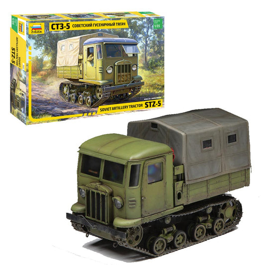 Zvezda STZ-5 Soviet Artillery Tractor Tracked Truck 1:35 3663 Plastic Model Kit