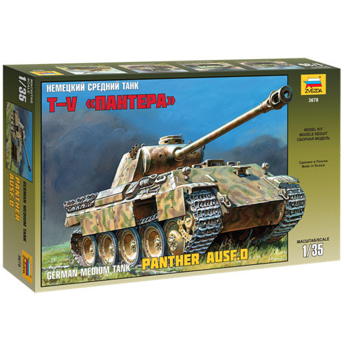 ZVEZDA 3678 Pz.Kpfv.V Panther Ausf D Tank 1:35 Military Model Kit