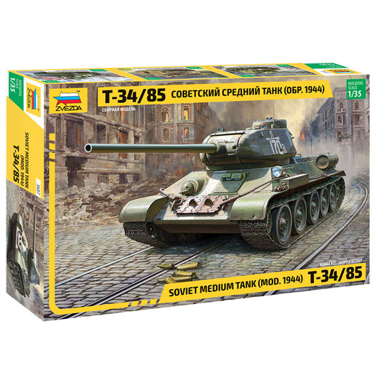 ZVEZDA 3687 T34/85 Soviet Medium Tank 1:35 Tank Model Kit