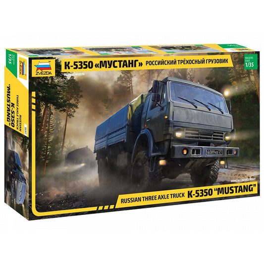 ZVEZDA Z3697 Kamaz Truck 3 Axle 1:35 Plastic Model Kit