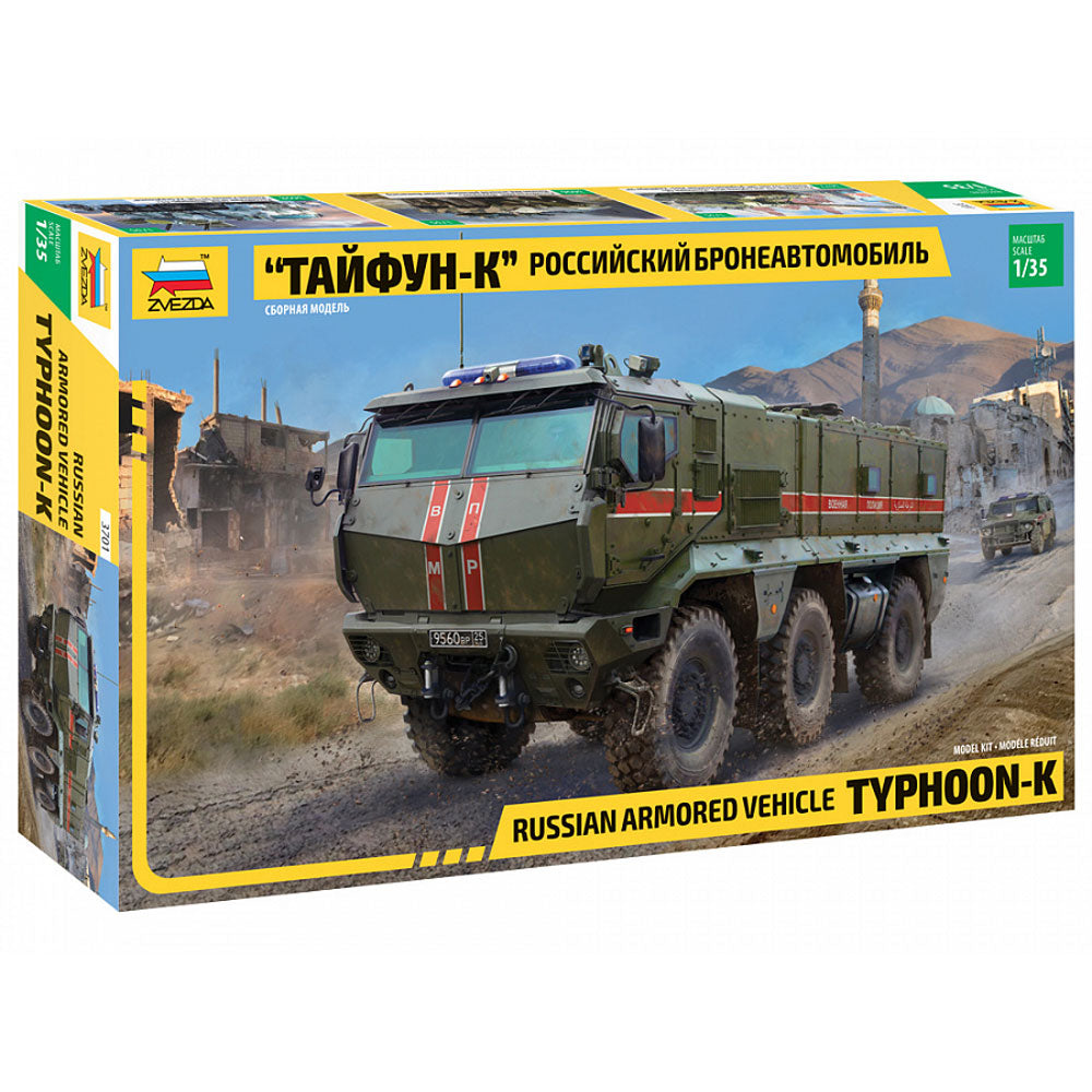 Zvezda 3701 Typhoon 6x6 MRAP 1:35 Plastic Model Truck Kit