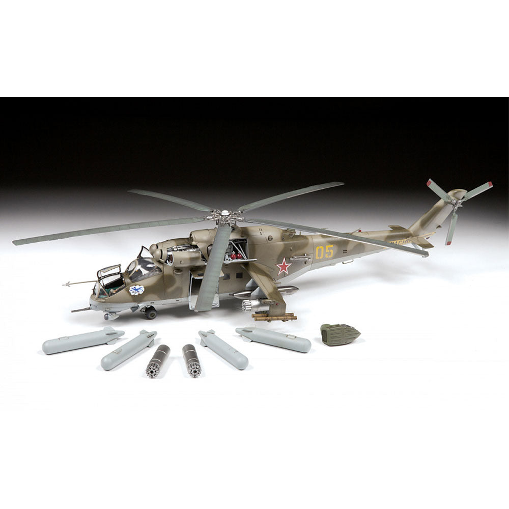 Zvezda 4823 Soviet Attack Helicopter MIL-Mi 24 V/VP 1:48 Plastic Model Kit