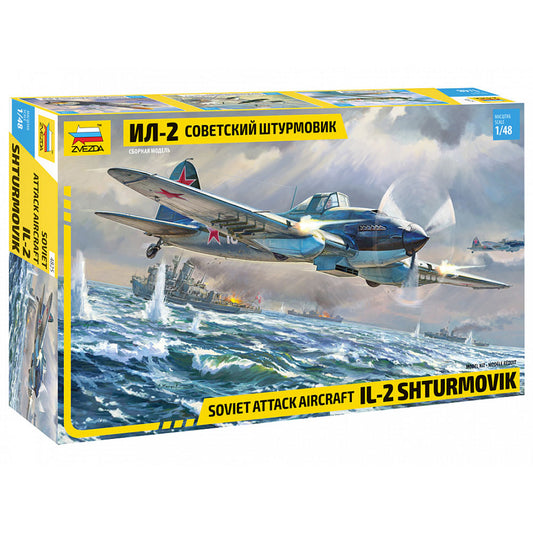Zvezda 4825 Soviet Attack Craft IL-2 Stormovik 1:48 Plastic Model Plane Kit