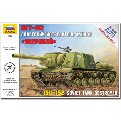 ZVEZDA 5026 Soviet Tank Destroyer Isu-152 1:72 Snap Fit Model Kit