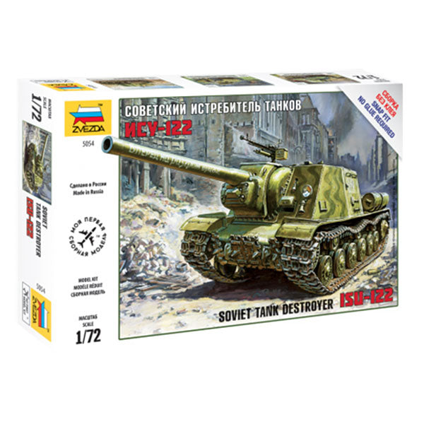 ZVEZDA 5054 ISU-122 Soviet Self Propelled Gun 1:72 Military Model Kit