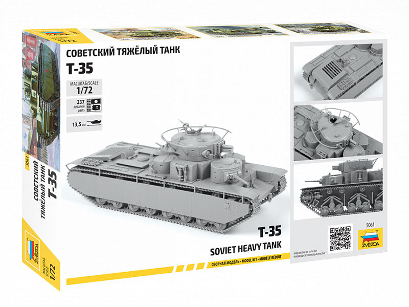 ZVEZDA 5061 Soviet Heavy Tank T-35 1:72 Tank Model Kit