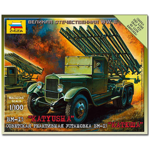 ZVEZDA 6128 Katyusha Snap Fit Military Model Kit 1:100