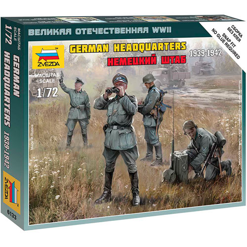 ZVEZDA 6133 German Army Headquarter WWII 1:72 Military Model Kit