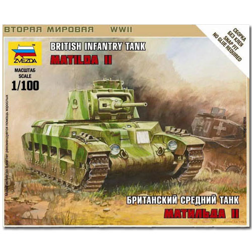 ZVEZDA 6171 British Matilda WWII Tank Model Kit 1:100