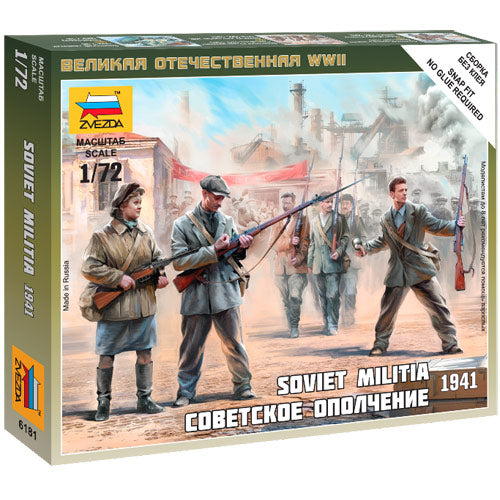 ZVEZDA 6181 Soviet Militia 1941 1:72 Snap Fit Model Kit
