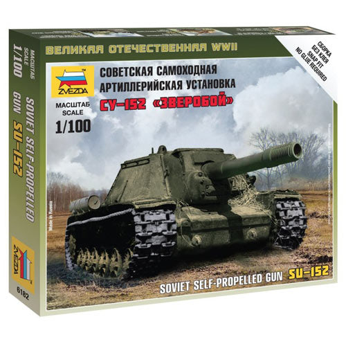 ZVEZDA 6182 Soviet Self Propelled Gun SU-152 1:100 Military Model Kit