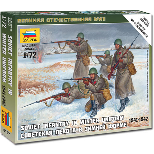 ZVEZDA 6197 Soviet Infantry winter Uniform 1:72 Military Model Kit