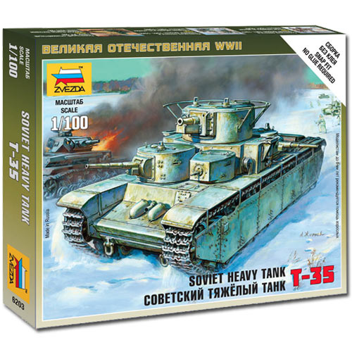 ZVEZDA 6203 Soviet Heavy Tank T-35 1:100 Military Model Kit