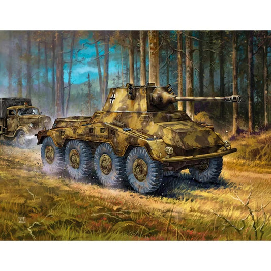 Zvezda Sd.Kfz.234 Puma 1:100 Plastic Tank Model Kit 6285