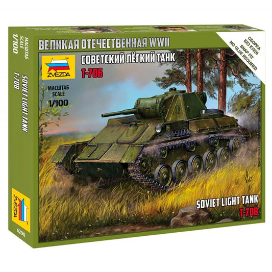 Zvezda 6290 T-70B Soviet Light Tank 1:100 Model Kit