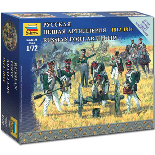 ZVEZDA 6809 Russian Foot Artillery Napoleonic 1:72 Figures Model Kit