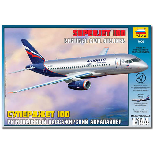 ZVEZDA 7009 Sukhoi Superjet 100 Aircraft Model Kit 1:144