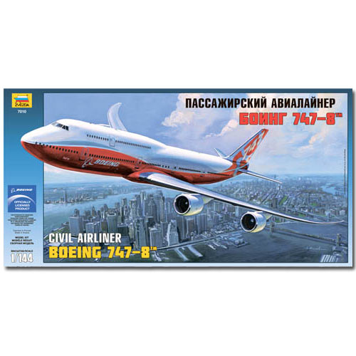 ZVEZDA 7010 Boeing 747-8 Aircraft Model Kit 1:144