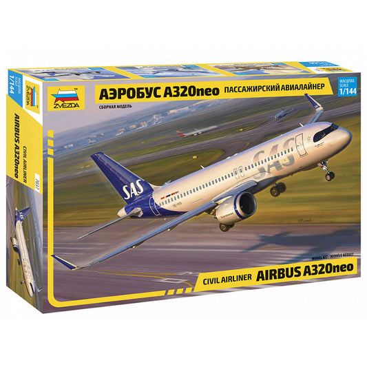 Zvezda 7037 Airbus A-320 Neo 1:144 Plastic Model Aircraft Kit