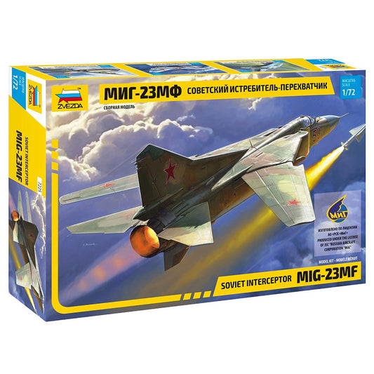 Zvezda Mig-23 MF Soviet Interceptor 1:72 Model Kit 7225