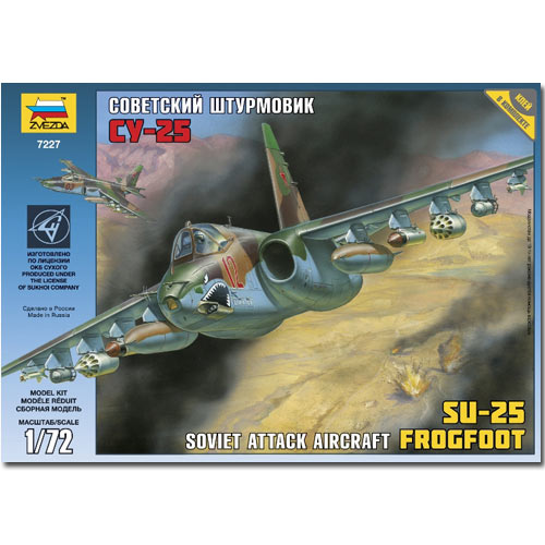 ZVEZDA 7227 Su-25 Frogfoot 1:72 Aircraft Model Kit