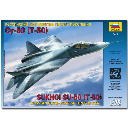 ZVEZDA 7275 Sukhoi T-50 Russsian Stealthfighter Model Kit 1:72