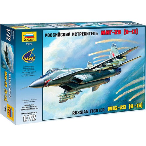 ZVEZDA 7278 MIG 29 (9-13) Russian Fighter 1:72 Aircraft Model Kit