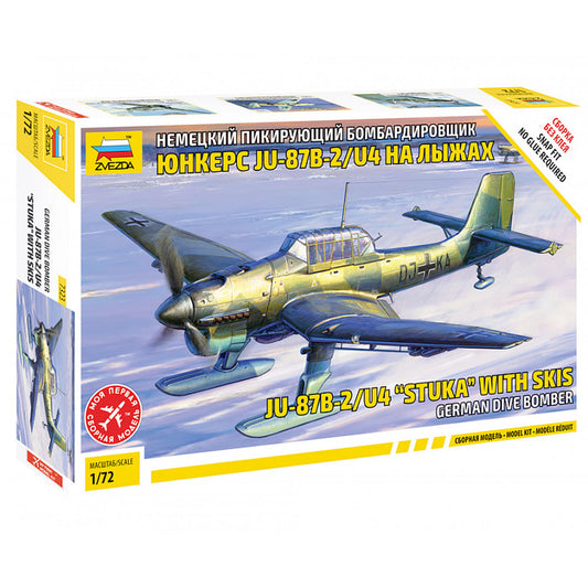Zvezda 7323 JU-87 B-2/U-4 with Skis 1:72 Plastic Model Plane Kit