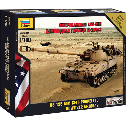 ZVEZDA 7422 M-109 Howitzer Spg 1:100 Military Model Kit