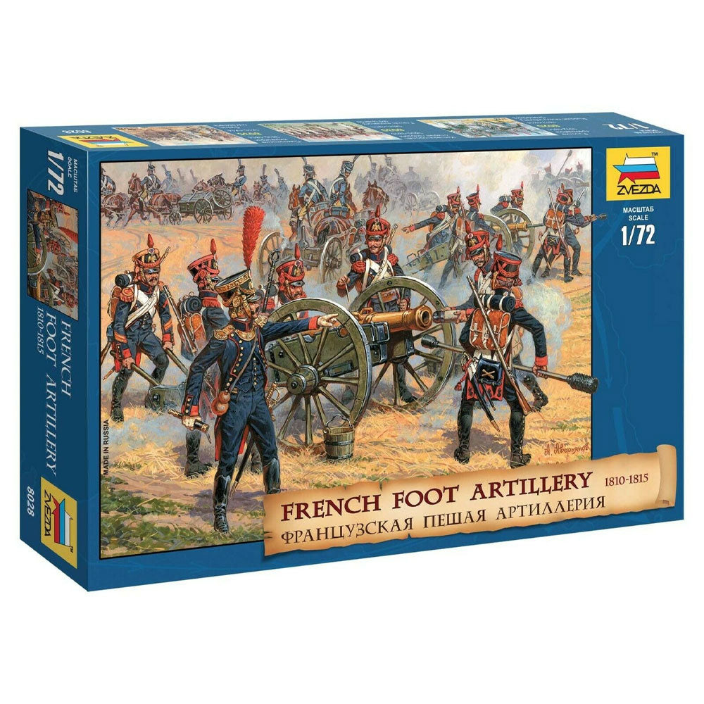 Zvezda 8028 French Foot Artillery 1810 -1814 1:72 Plastic Model Figures Kit