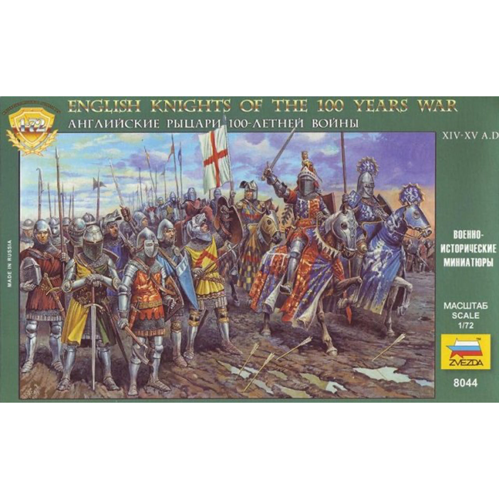 Zvezda 8044 English Knight of the 100 Year  War (14th/15th Cen) 1:72 Model Kit