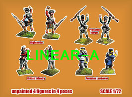 Linear-A 006-S 1:72 THE VICTORY OF WATERLOO mini set with 4 figures