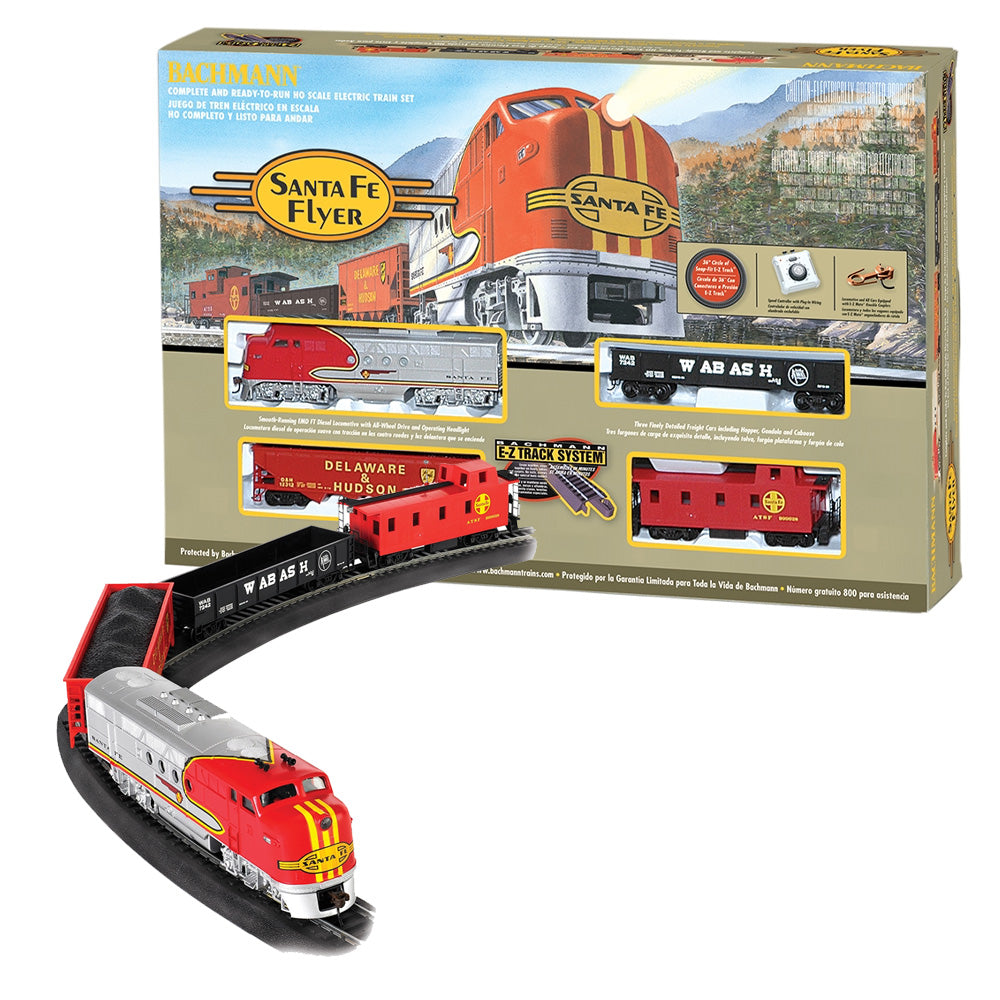 Bachmann USA Santa Fe Flyer Train Set HO Gauge 00647 – Jadlam Toys