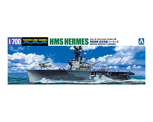 Aoshima 05103 British Aircraft Carrier HMS Hermes Battle Of Ceylon 1:700 Model Kit