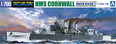 Aoshima 05674 Heavy Cruiser HMS Cornwall St Edition 1:700 Plastic Model Ship Kit